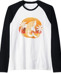 Tropical Beach Orca Ocean Animal Aquarist Gift Killer Whale Raglan Baseball Tee