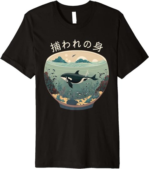 Orca End Captivity Free The Orcas Marine Protection Activist Premium T-Shirt